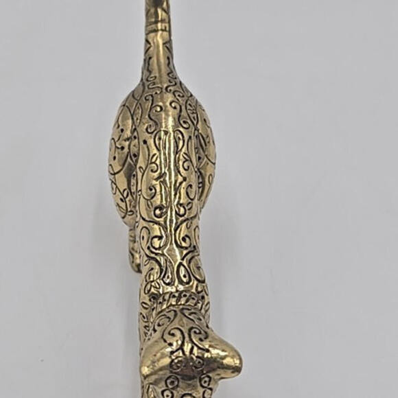 Vtg Franklin Mint Curio Cabinet Cat‎ Collection Figurine Asian 1986 Brass Etched - Picture 14 of 15